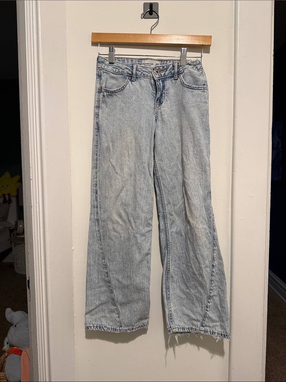 abercrombie kids Light Blue Wide Leg Jeans